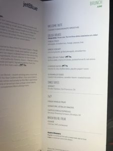 Jetblue menu